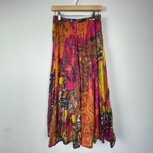 Soft Surroundings Kamala Jungle Print Maxi Skirt –‎ Petite XSP Boho - Picture 1 of 6